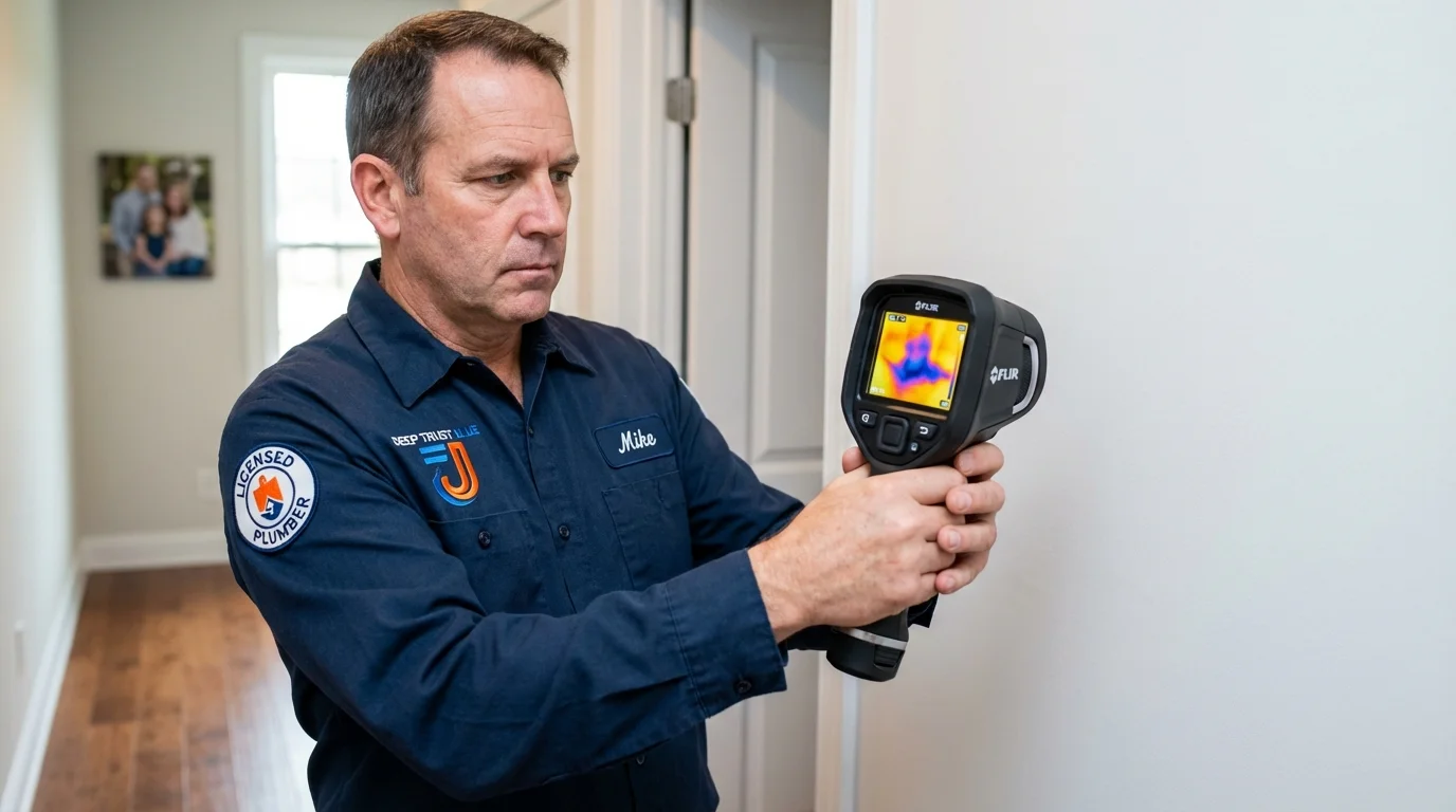 Thermal imaging leak detection by Johns Plumbing LLC in Mendenhall